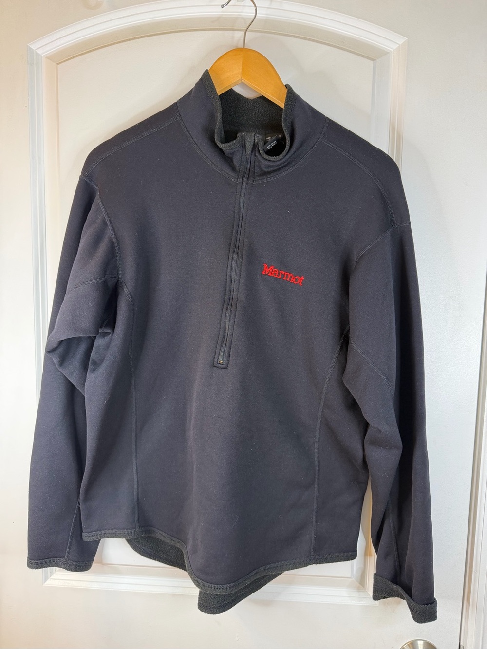 Marmot Men's Black 1/4 Zip Fleece Pullover, size L